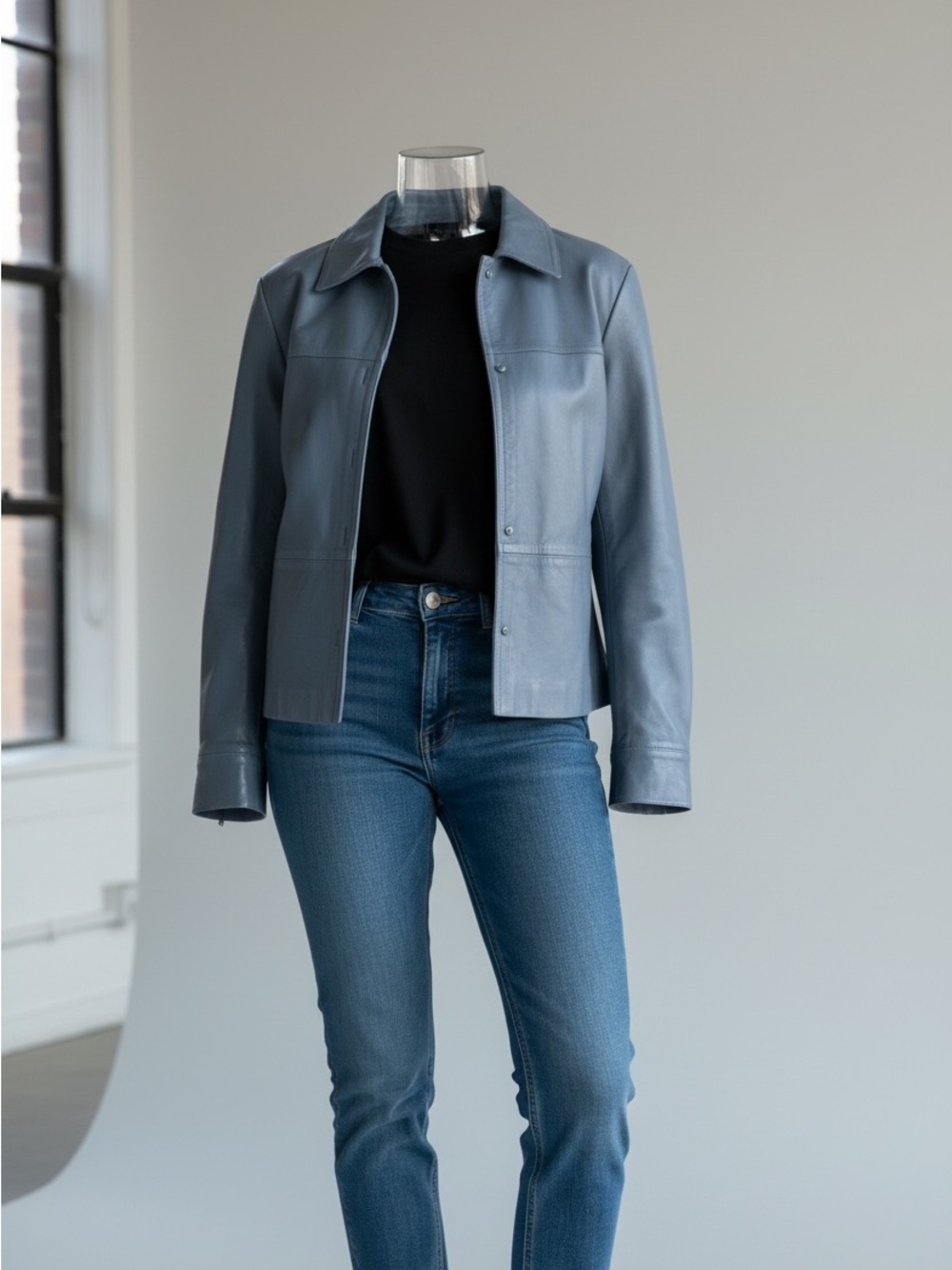 Brooks Brothers Women’s Chocolate Leather Jacket with Chocolate lining
